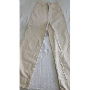 Triarchy Womens Ms Triarchy Jeans Sz 25 Wide Leg Off White Ivory‎ High Rise